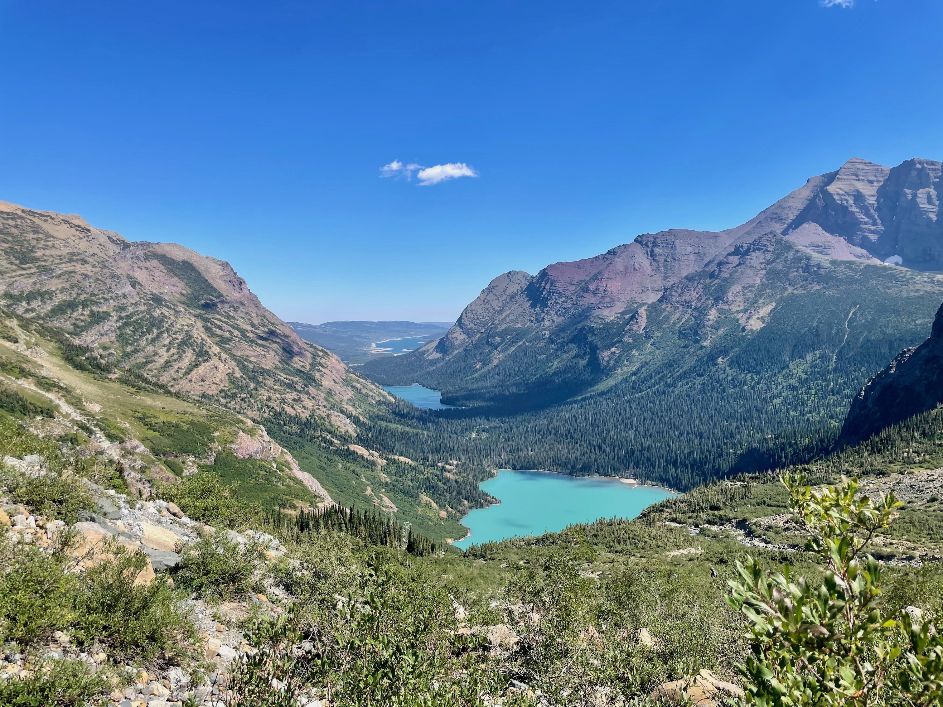 Lakes visible from Grinell Glacier